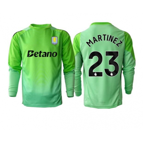 Billige Fotballdrakt Aston Villa Emiliano Martinez #23 Keeper Replika Bortedrakt 2025-26 Langermet Billige Fotballdrakt Aston Villa Emiliano Martinez #23 Keeper Replika Bortedrakt 2025-26 Langermet